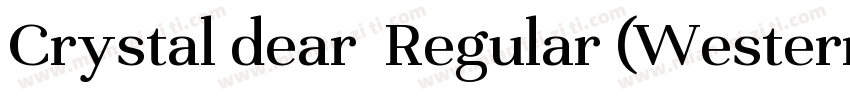 Crystal dear  Regular (Western)字体转换